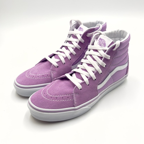 VANS Sk8-Hi Canvas & Suede Lupine & True White Womens 8, Junior 6.5 Sneakers - Picture 4 of 9